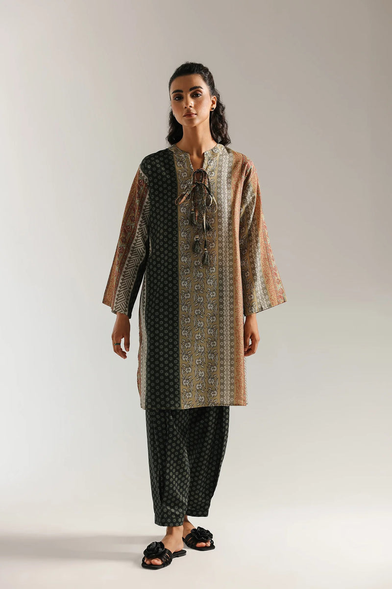ETHNC Printed Suit- Bright Yellow- (E6704_102_108)