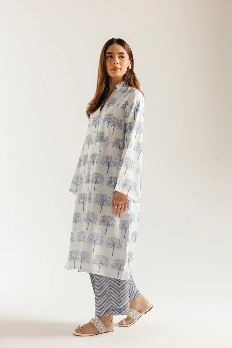 ETHNC PRINTED SUIT (E8190/102/003) | Coconut Milk