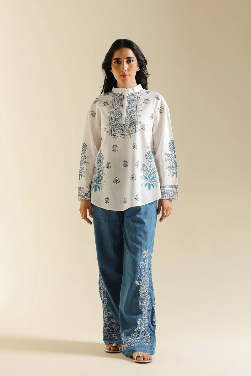 ETHNC Printed Kurti - OFF WHITE | S4E0581/119/002