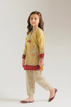 ETHNC Kids Embriodered suit-PALE YELLOW  (E0945404114)