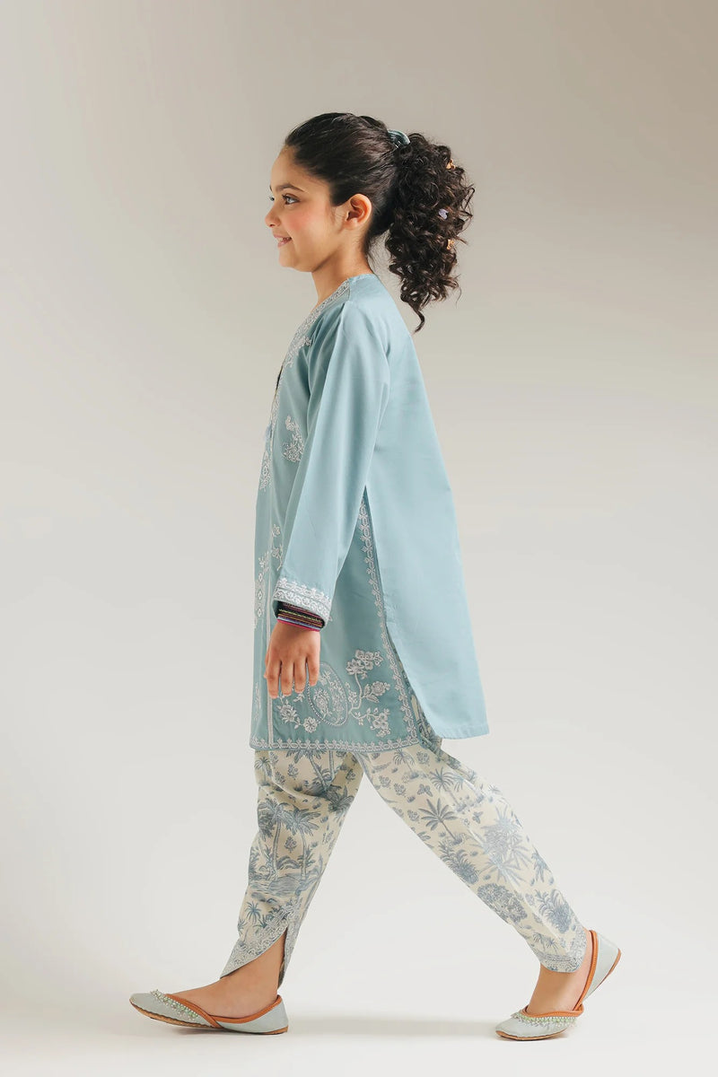 ETHNC Kids -EMBROIDERED SUIT (E1546/402/719 )-Ice Green