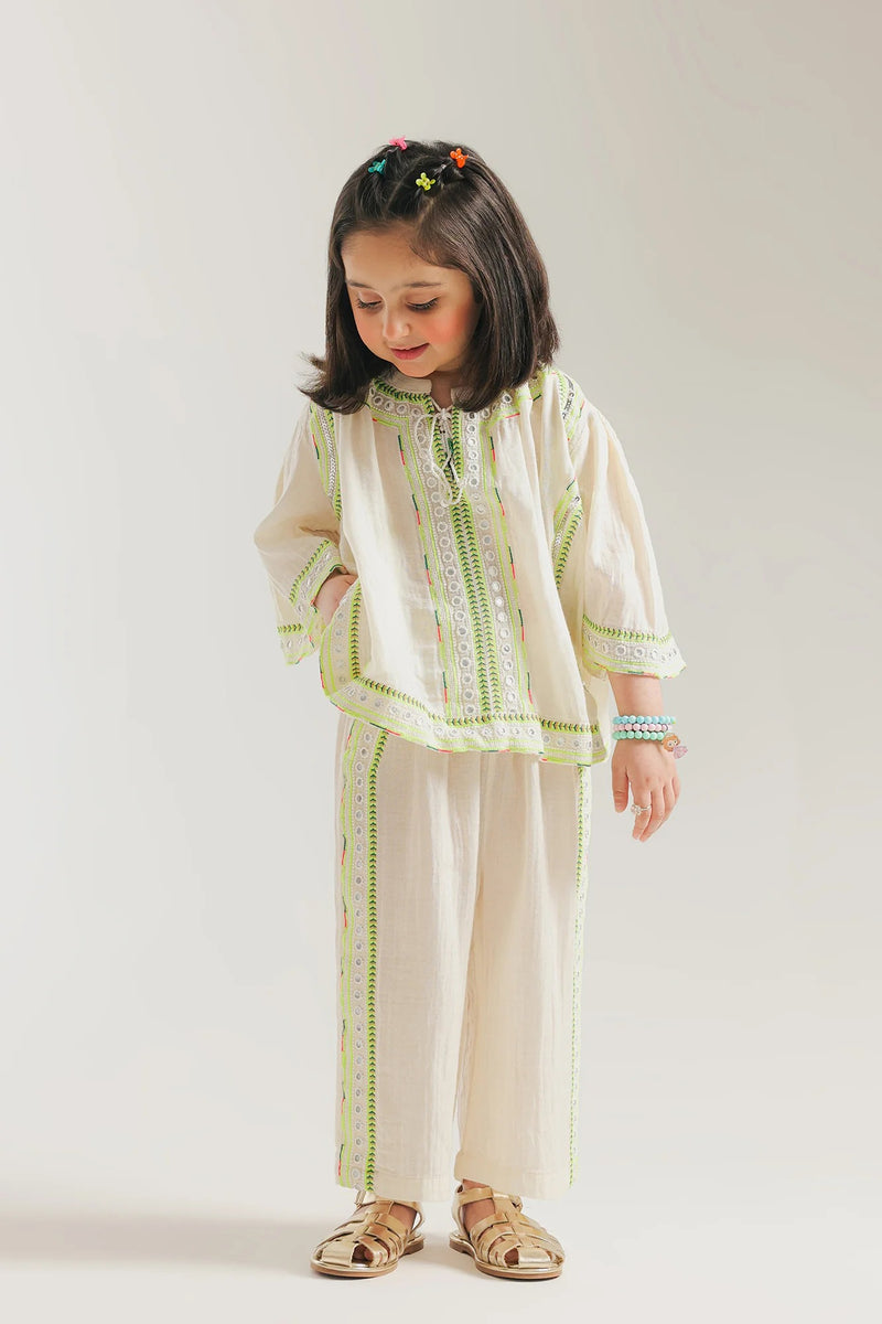 Ethnic Kids - Co-ord Set - Off White E1560 301 002
