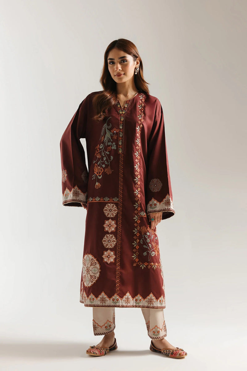 ETHNC EMBROIDERED Suit - BROWN | E4159/103/801