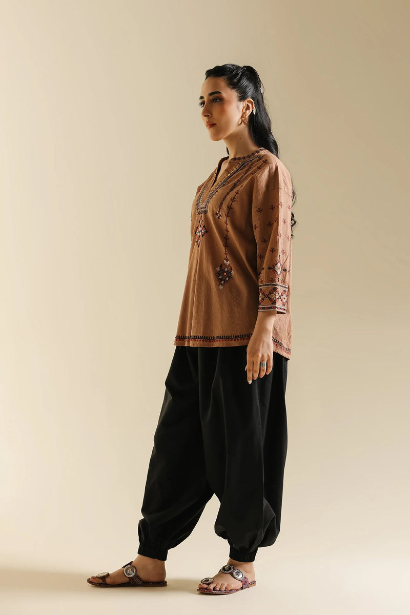 ETHNC Boho Kurti -DARK BROWN- (S4E0586/119/803)