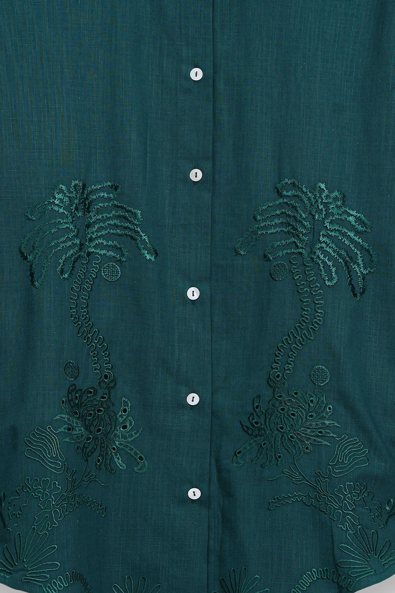 ETHNC suit ( Skirt & Shirt )  TEAL | E0727/106/711