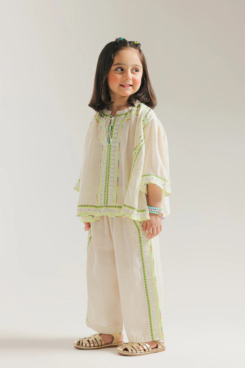 Ethnic Kids - Co-ord Set - Off White E1560 301 002