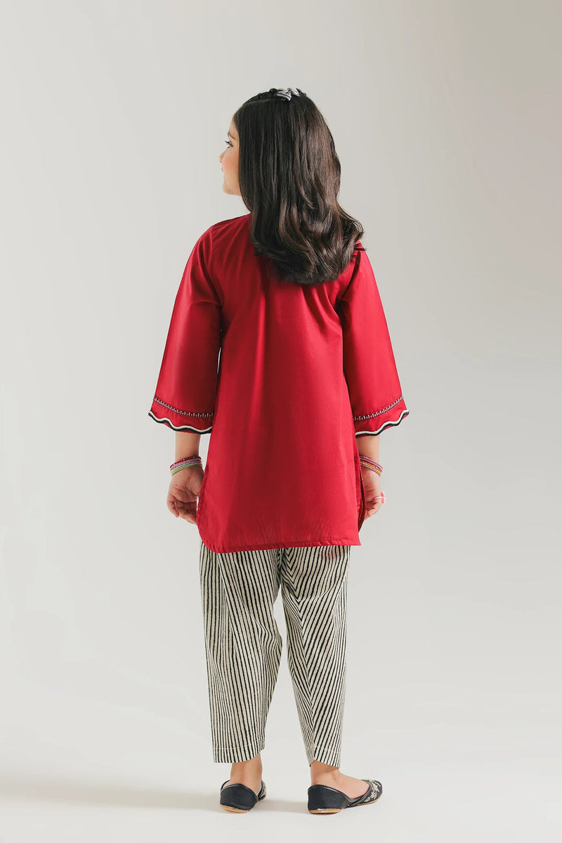ETHNC Kids Embroidered Suit - WINE | E1568/402/416