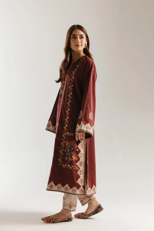 ETHNC EMBROIDERED Suit - BROWN | E4159/103/801