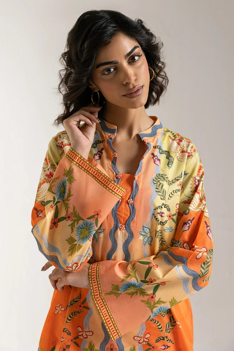 ETHNC Printed Suit -Apple Green (E6158_102_127)