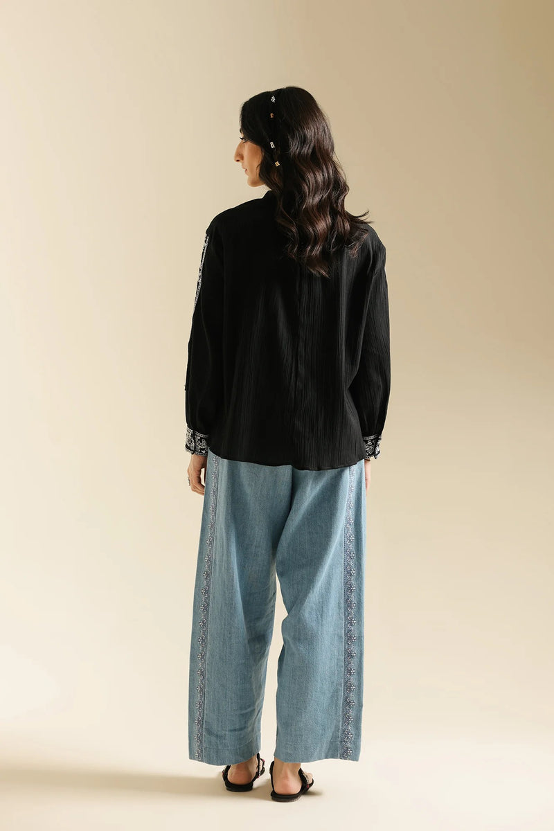 ETHNC Embroidered  Kurti - JET BLACK | S3E0447/119/902