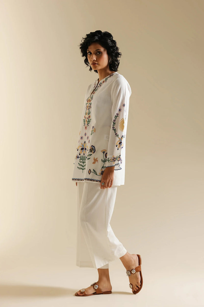 ETHNC Boho Chic Embroidered Kurti White (S3E0541/119/001)