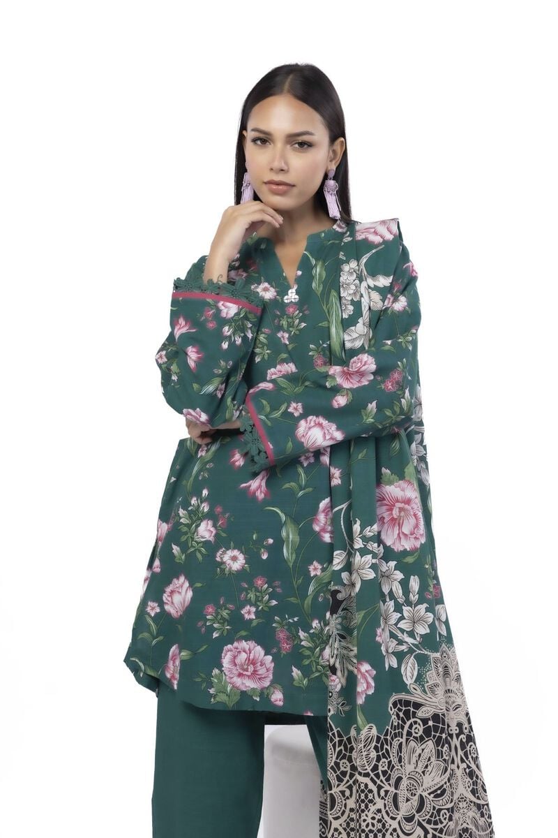 KHAADI Printed | Khaddar Tailored 3 Piece