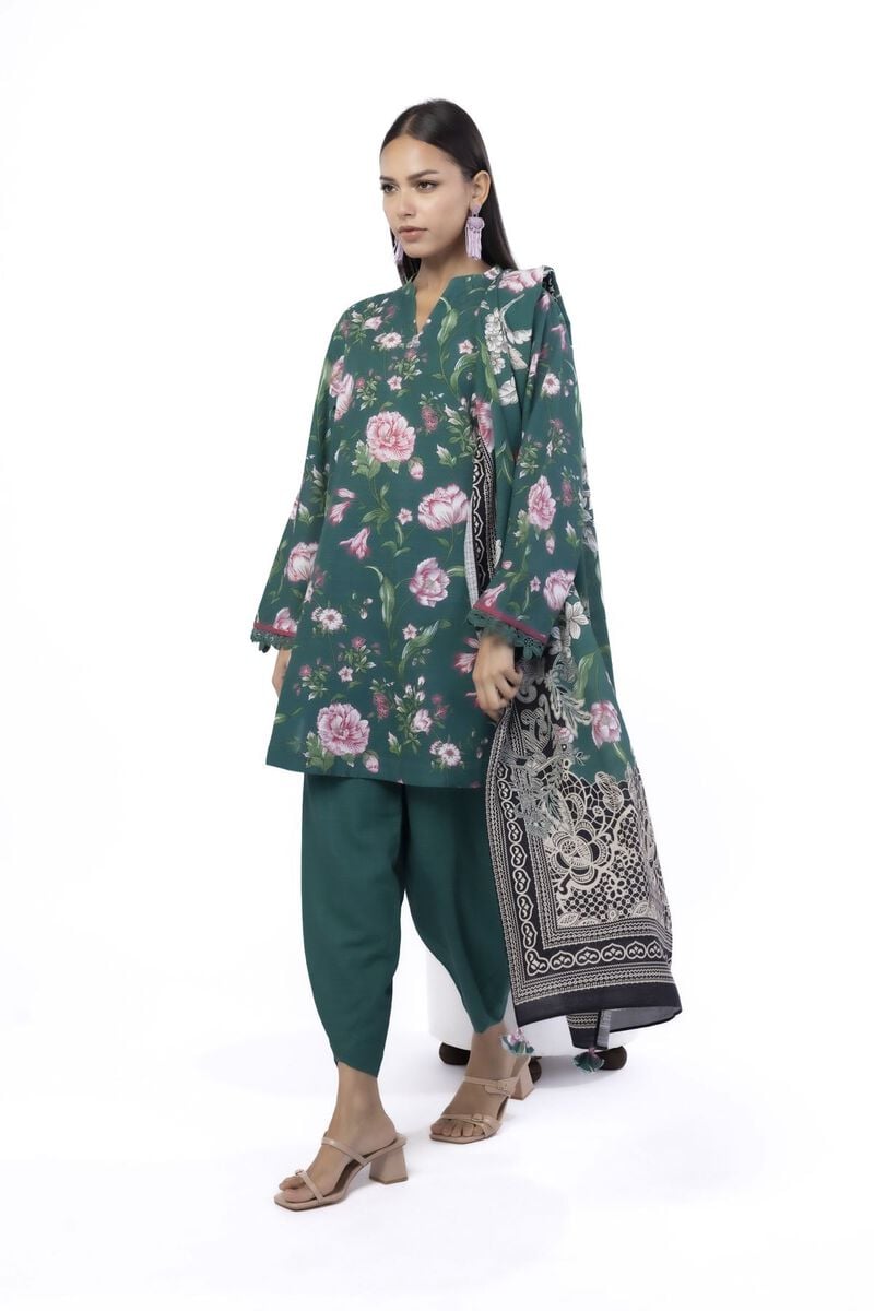 KHAADI Printed | Khaddar Tailored 3 Piece