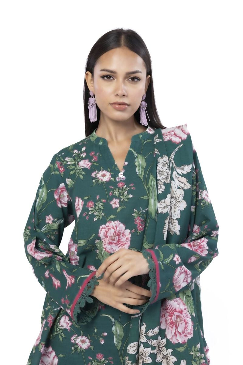 KHAADI Printed | Khaddar Tailored 3 Piece