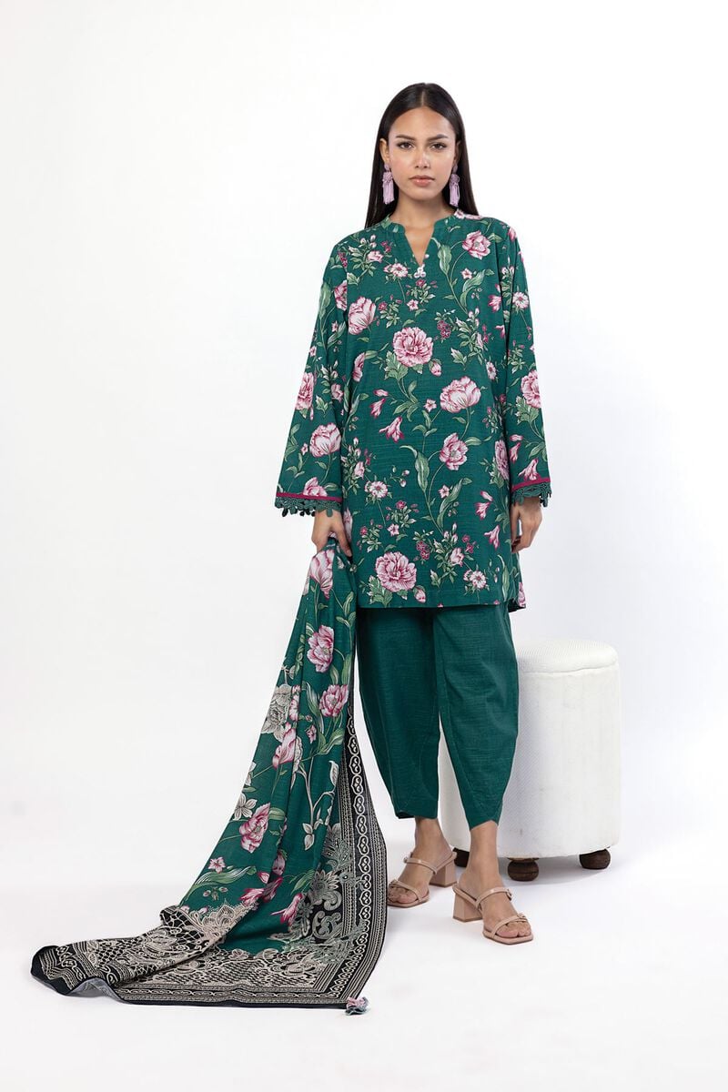 KHAADI Printed | Khaddar Tailored 3 Piece