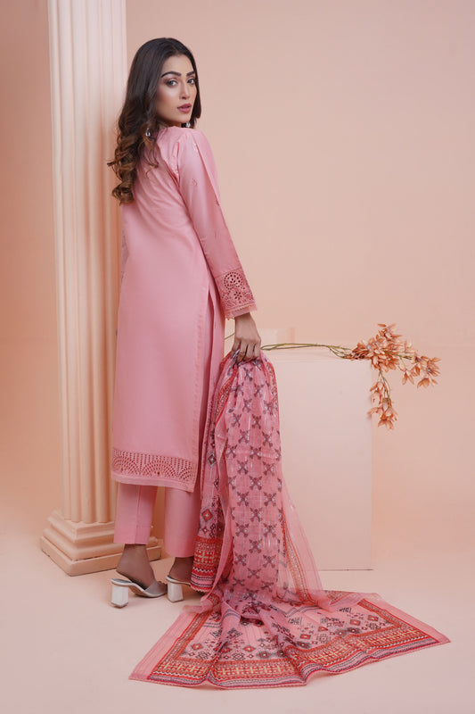 Gulzar Yousaf (GY)-Unstitched Collection, Volume 22 Design Number: D/03 (Mauve Pink)
