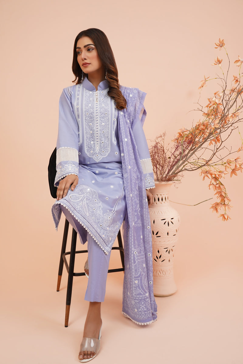 Gulzar Yousaf (GY)-Unstitched Collection, Volume 22 (lavender)