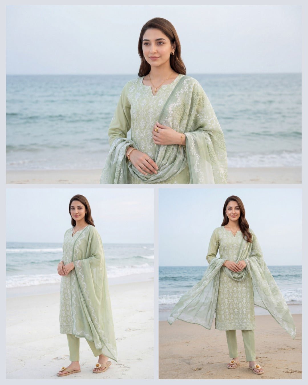 Sahil Embroidered Lawn By Tawakkal – Elegant Summer Collection 2026 (D - 2102 - Sahil) - Bristy's Collection