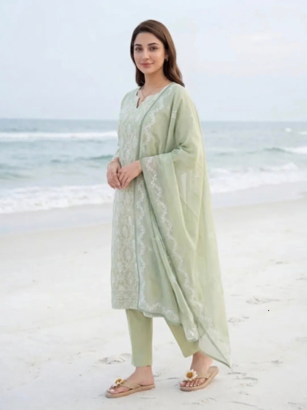 Sahil Embroidered Lawn By Tawakkal – Elegant Summer Collection 2026 (D - 2102 - Sahil) - Bristy's Collection