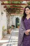 Tawakkal ARSHI STITCHED 3 Pieces (D - 2993 | Royal Plum Purple) - Bristy's Collection